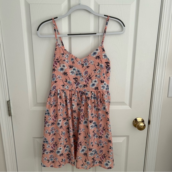 Women’s Mini Pink Floral Dress - Picture 1 of 7